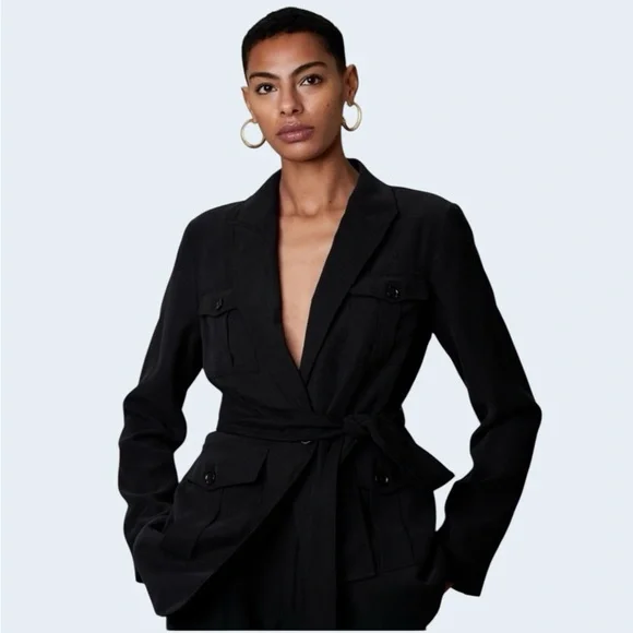 Banana Republic Factory Classic Black Suit Jacket - Picture 3 of 5